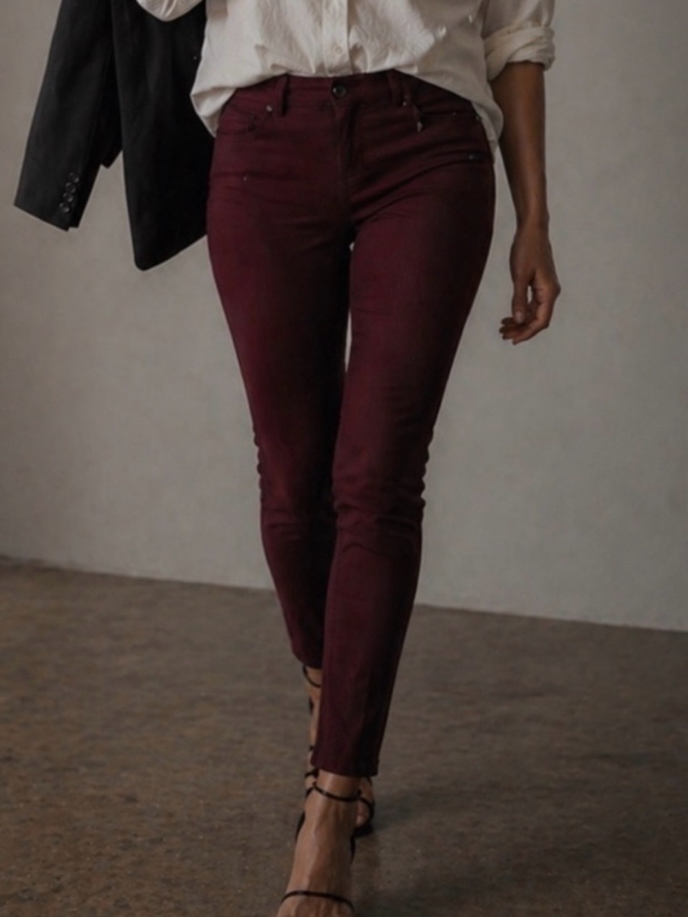 PATRIZIA PEPE Fitted Pants in Plum